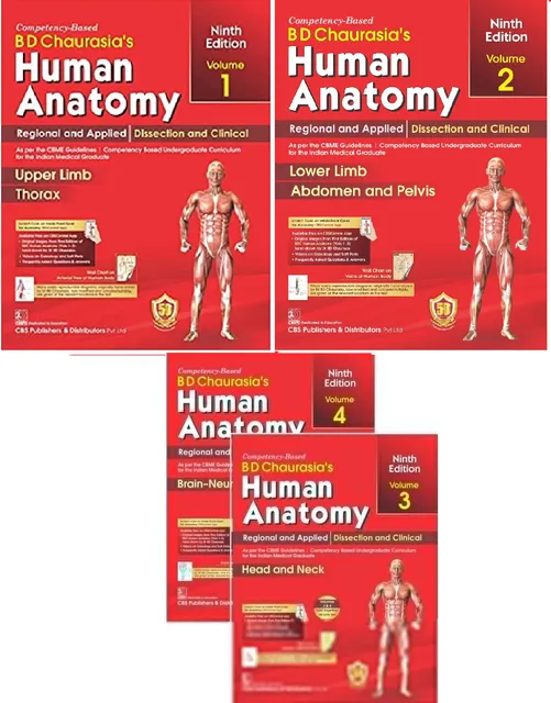 BD Chaurasia’s Human Anatomy Complete Set ( 4 books )